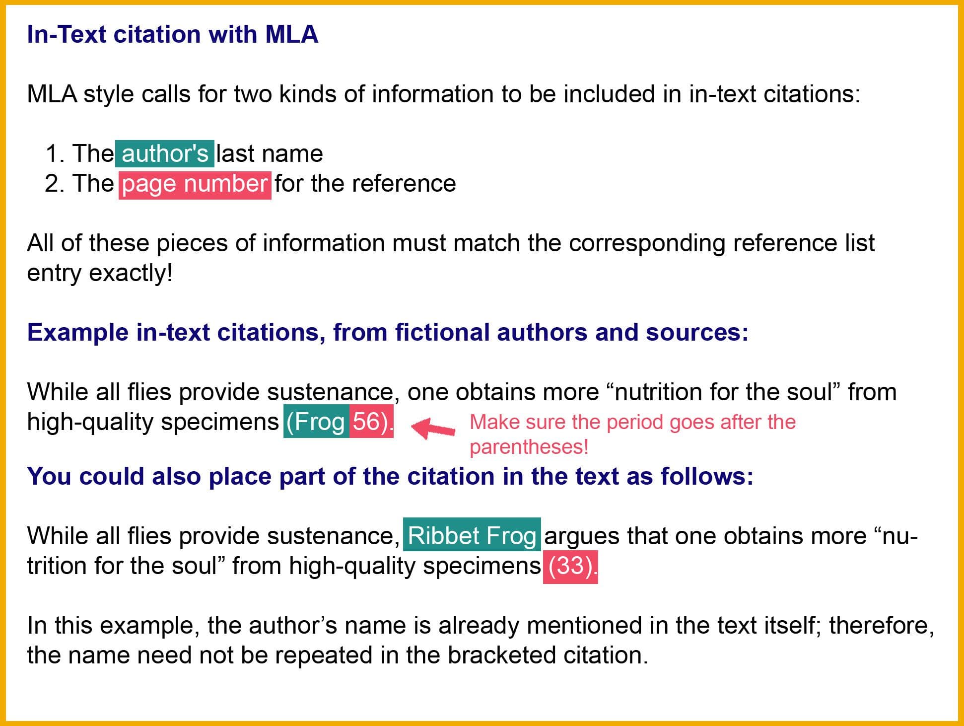 Complete Guide to MLA InText Citations, One Step with a Citation